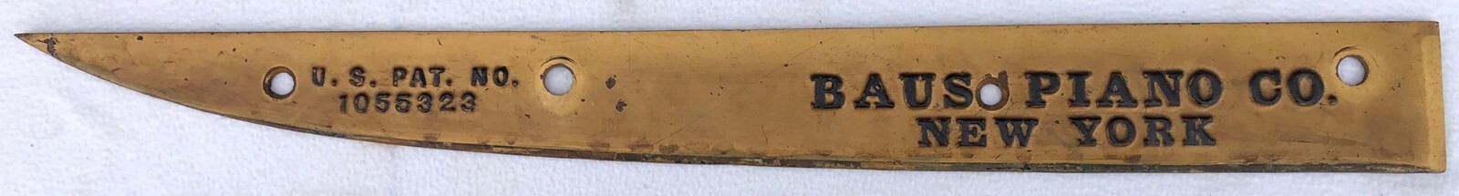 Antique Circa 1895 Cast Iron BAUS PIANO CO. NEW YORK Piano Advertisement