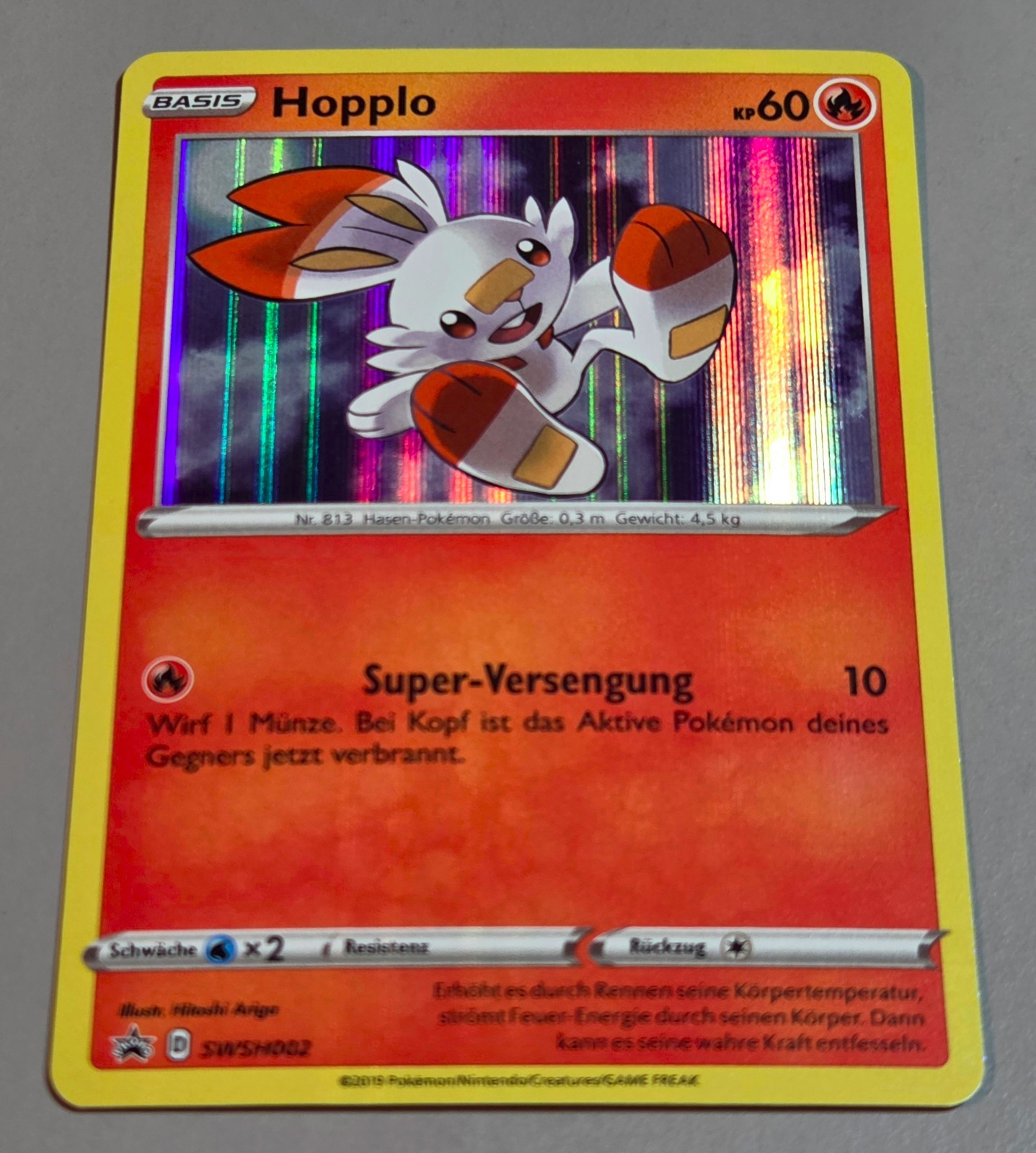 Hopplo # SWSH 002 SWSH Black Star Promo Holo 2019 Pokemon German Mint Hopplo # SWSH 002 SWSH Black Star Promo Holo 2019 Pokemon German Mint