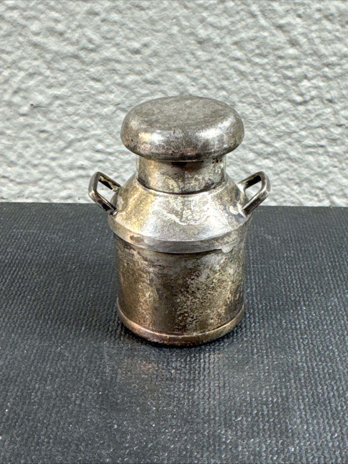 Antique Rare Sterling Miniature figural milk canš„milk Churn by Wolfgang Schroth Antique Rare Sterling Miniature figural milk canš„milk Churn by Wolfgang Schroth
