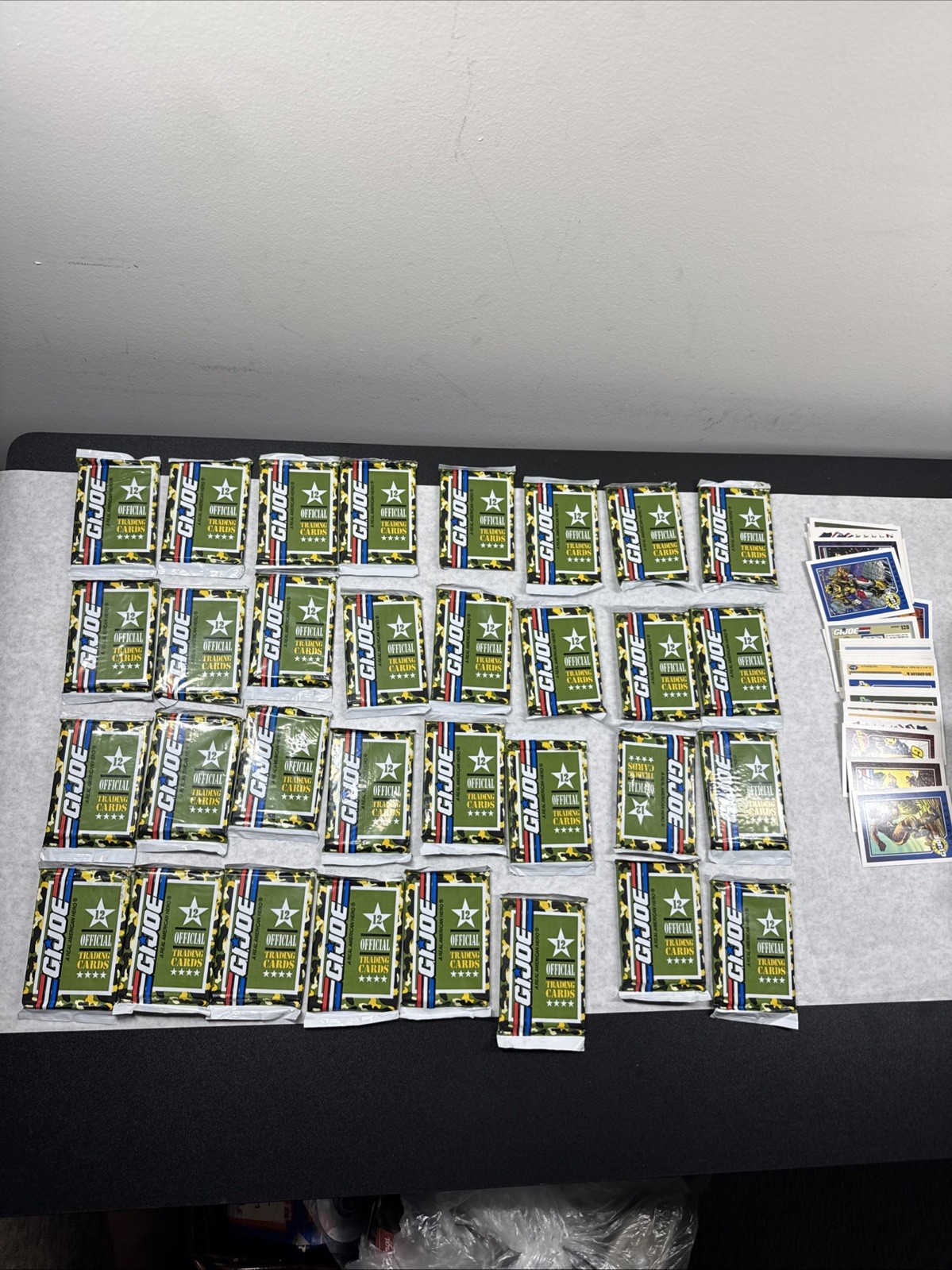 Vintage Hasbro GI Joe 12 Official Trading Cards 32 Sealed Packages + 36 cards Vintage Hasbro GI Joe 12 Official Trading Cards 32 Sealed Packages + 36 cards