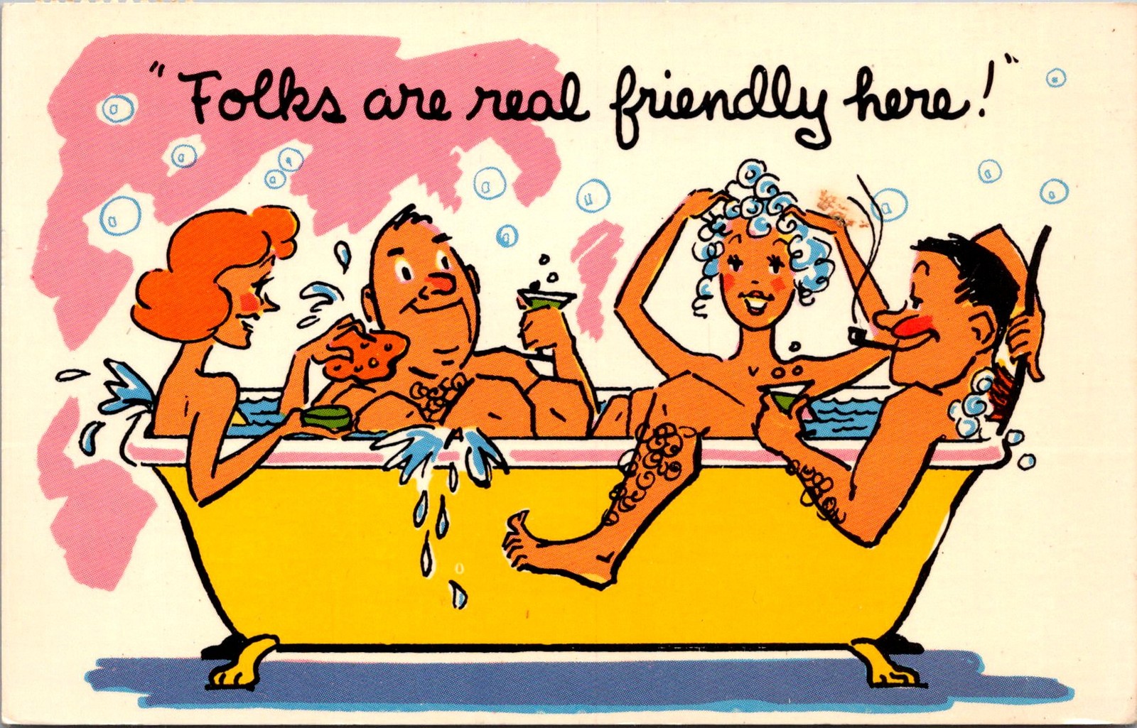 Pocono Mountains Folks Are Friendly Comic PA 1971 Vintage Postcard 5P21-12 Pocono Mountains Folks Are Friendly Comic PA 1971 Vintage Postcard 5P21-12