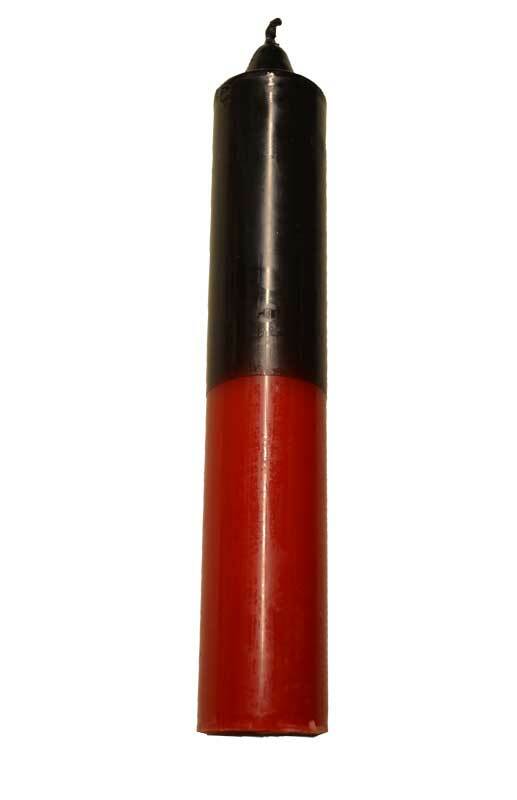 9" Black/ Red Reversible Pillar Candle 9" Black/ Red Reversible Pillar Candle