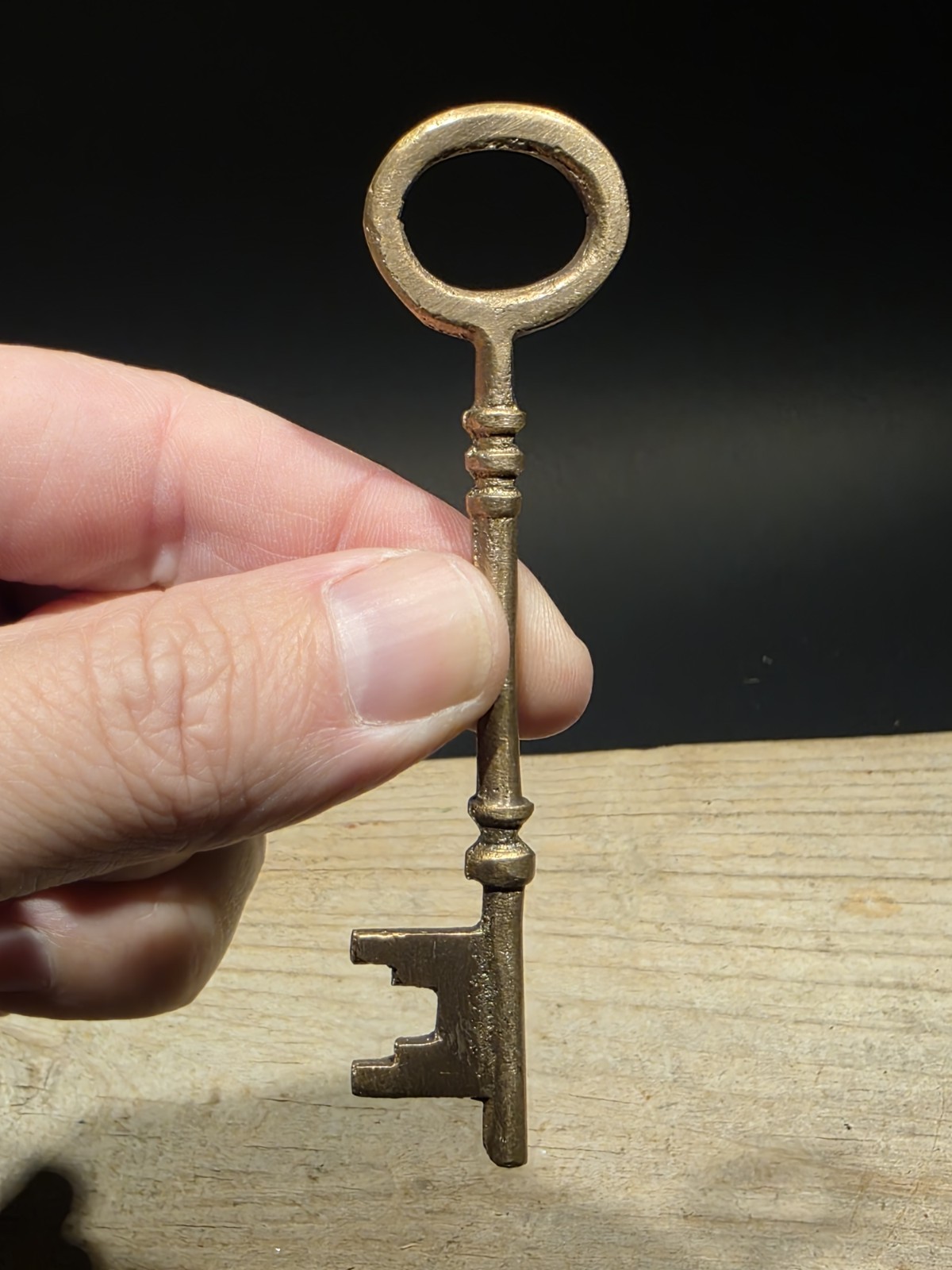 4" Antique Style Brass Large Skeleton Church Key 4" Antique Style Brass Large Skeleton Church Key