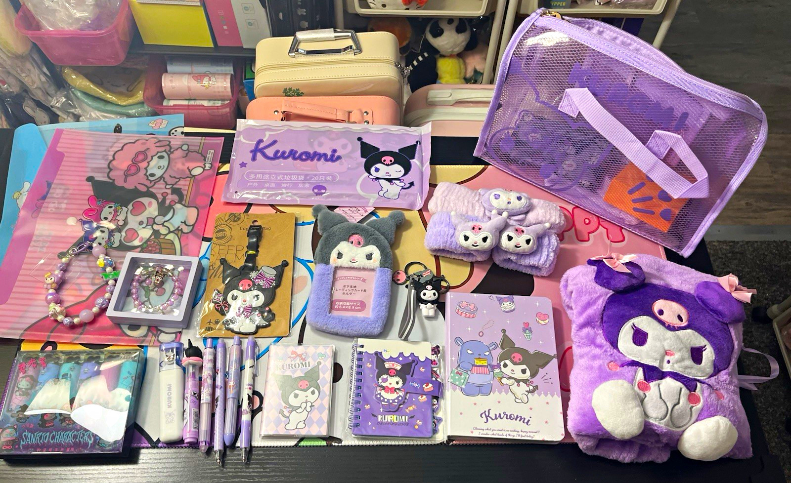 Kuromi Zipper Bag Stationery Small Towel Hair Accessories Bracelet & Phone Chain Kuromi Zipper Bag Stationery Small Towel Hair Accessories Bracelet & Phone Chain