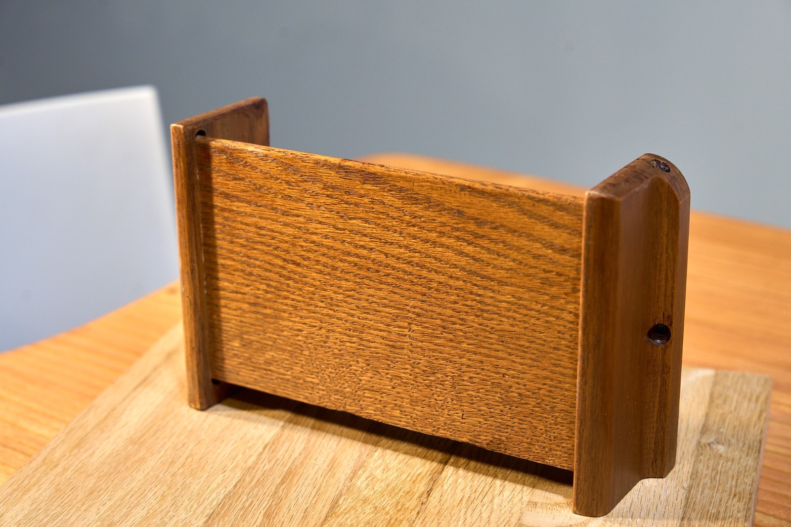 Vintage Church Pew Envelope Holder Solid Oak Wood (9" W x 5" H x 2" D) Vintage Church Pew Envelope Holder Solid Oak Wood (9" W x 5" H x 2" D)