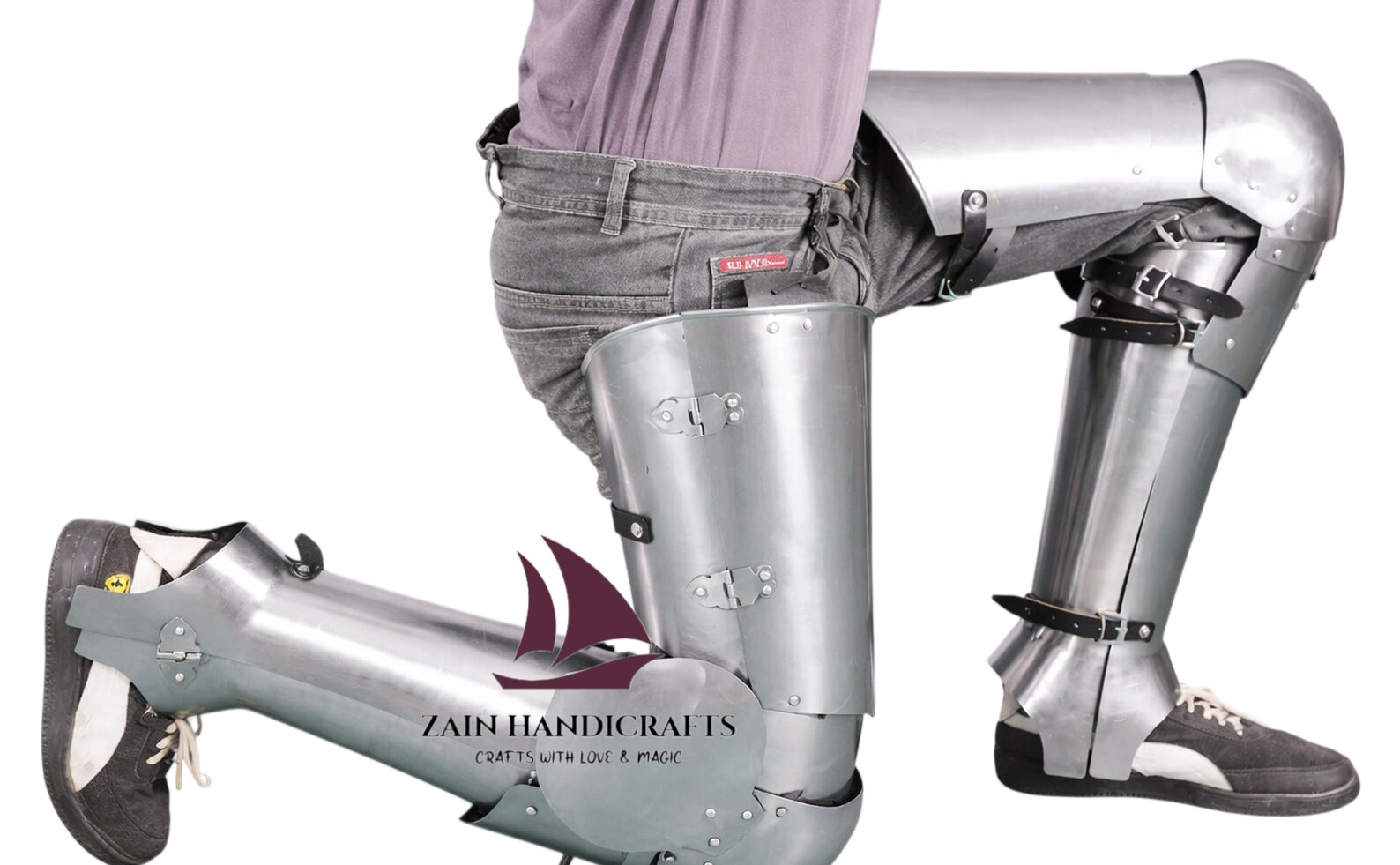ZAIN Full Sabatons Knight Greaves Leg Armor Set Cuisses LARP Cosplay Christmas ZAIN Full Sabatons Knight Greaves Leg Armor Set Cuisses LARP Cosplay Christmas
