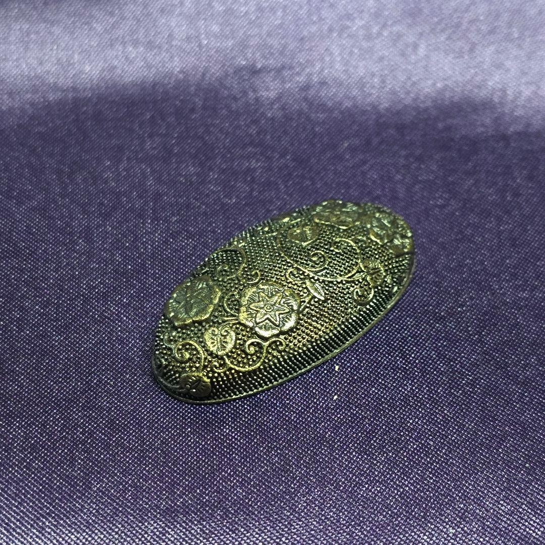 Vintage Sword Furniture with Flowers & Grass, Aoi Leaves, Kojiri