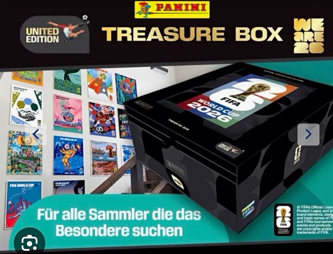 Panini FIFA World Cup 2026 Treasure Box United Edition Limited from 1-5000 Panini FIFA World Cup 2026 Treasure Box United Edition Limited from 1-5000