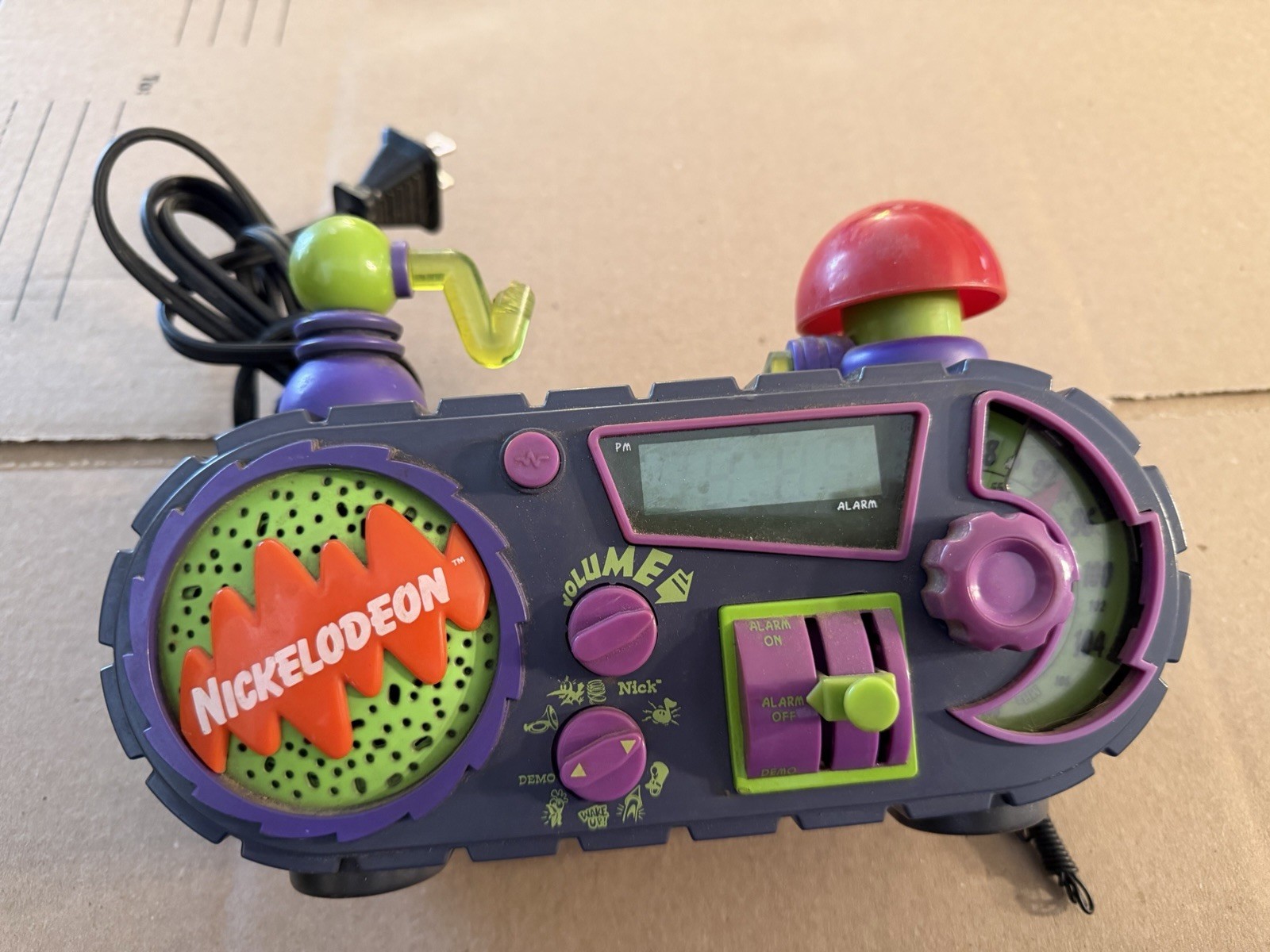 Vintage Nickelodeon 1995 Time Blaster Rise & Slime AlarmClock Radio Tested Works Vintage Nickelodeon 1995 Time Blaster Rise & Slime AlarmClock Radio Tested Works