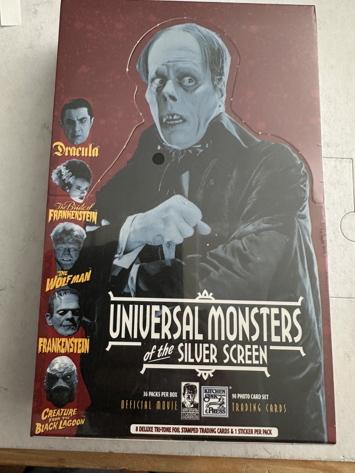 1996 Universal Monsters of the Silver Screen   Box -  36 Unopened Wax Packs