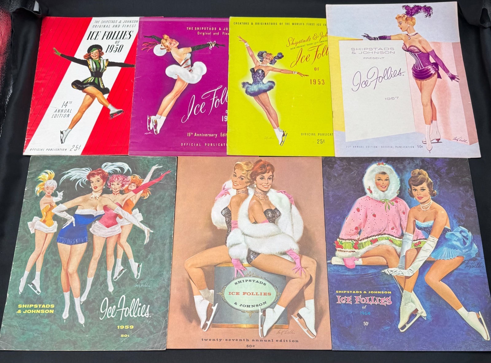 7 Vintage Ice Follies Programs 1950-1964 Shipstads Johnson Figure Skating Lot 7 Vintage Ice Follies Programs 1950-1964 Shipstads Johnson Figure Skating Lot