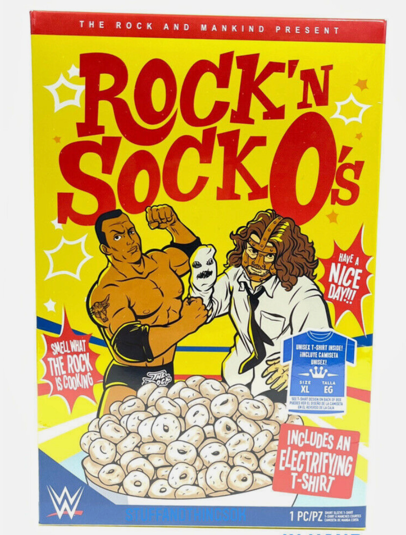 Funko Pop Tees WWE The Rock & Mankind Rock’n Socko’s T-Shirt XL WWF