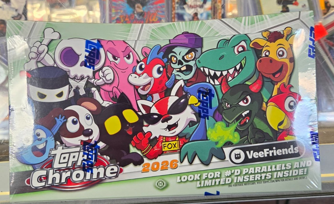 2026 Topps Chrome VeeFriends Hobby Box Factory Sealed In Hand 2026 Topps Chrome VeeFriends Hobby Box Factory Sealed In Hand