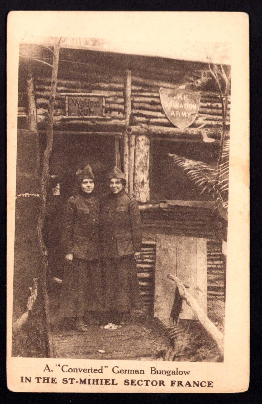 Postcard France St. Mihiel Salvation Army Converted German Bungalow c. 1918 WW1 Postcard France St. Mihiel Salvation Army Converted German Bungalow c. 1918 WW1