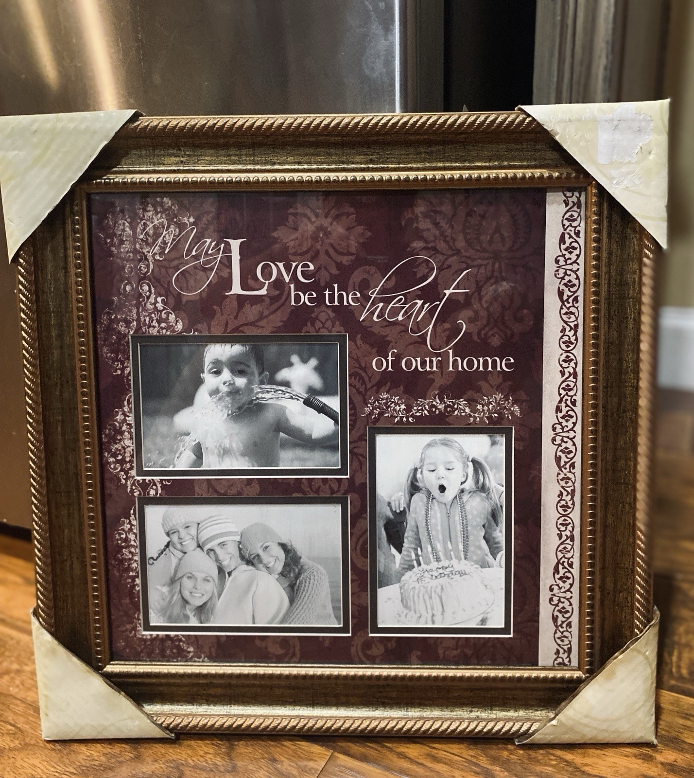 Framed Family Quote Print 17.5"x17.5" "May Love Be the Heart of Our Family"