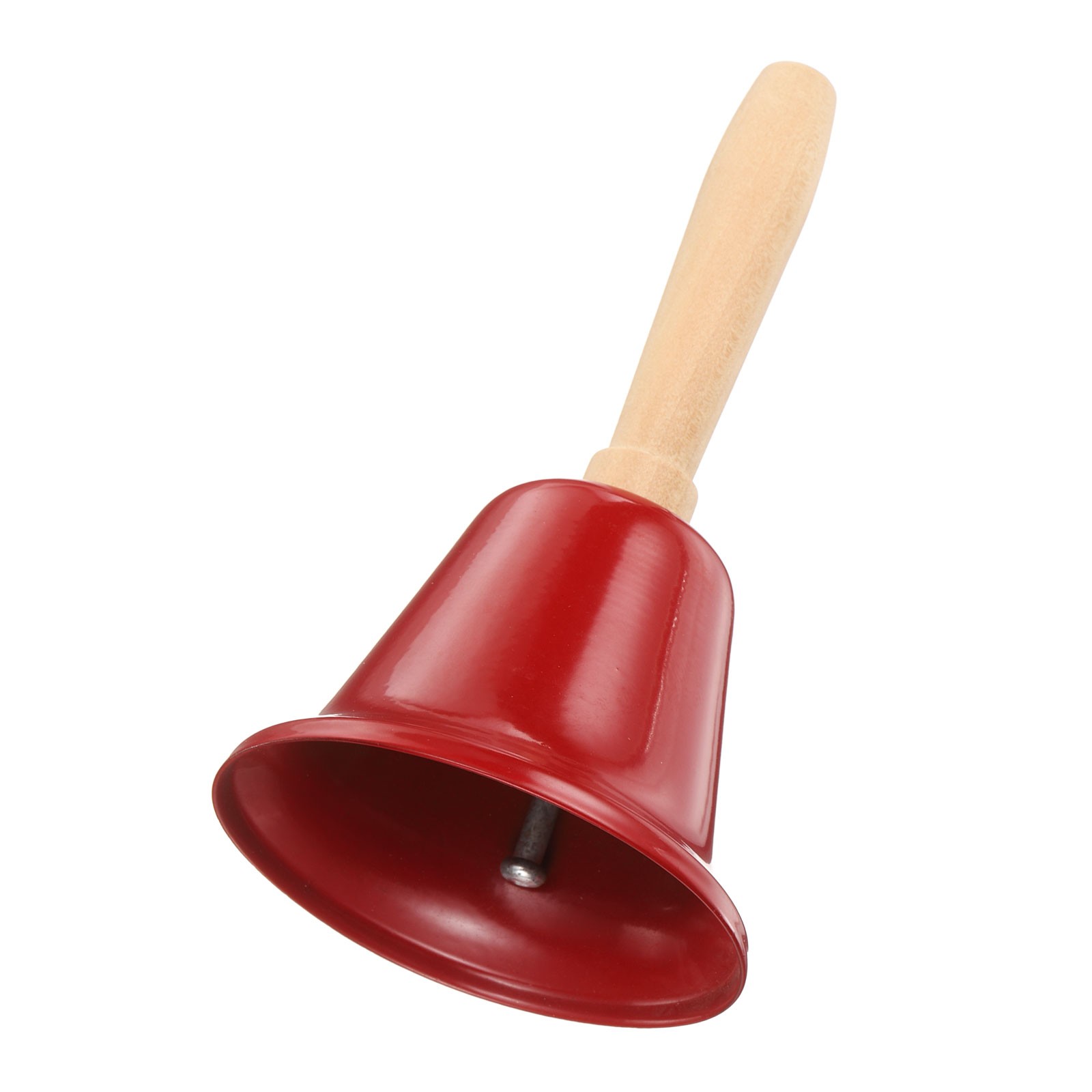 Small Hand Bell 2.36" Service Call Bell with Wood Handle Red