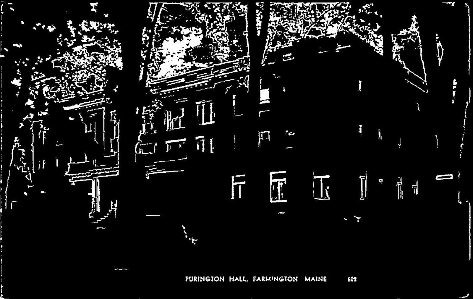Vintage Purington Hall Farmington Maine Postcard Vintage Purington Hall Farmington Maine Postcard