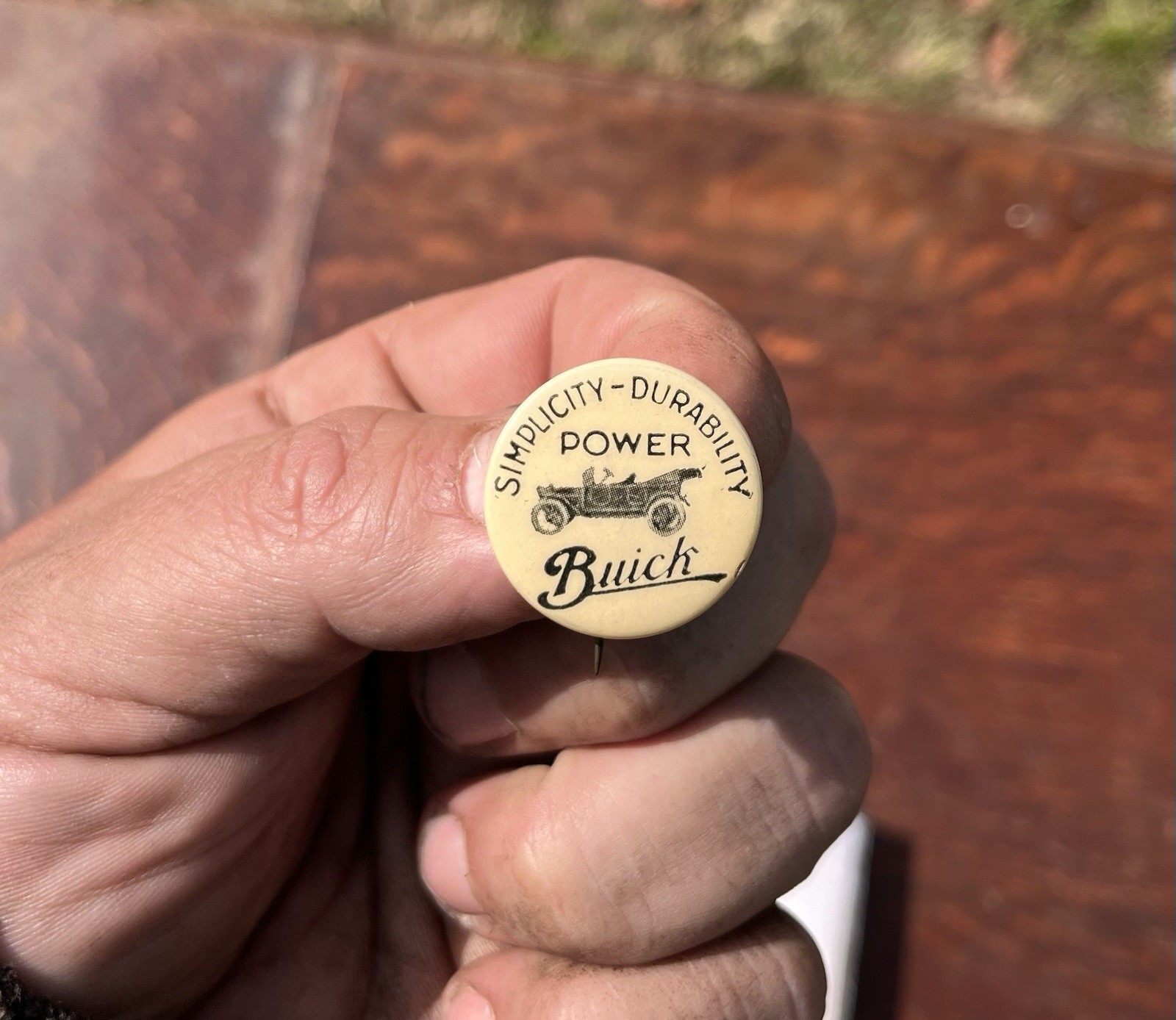 Antique 1910s-20s Buick Automobile Advertising Pinback Pin Antique 1910s-20s Buick Automobile Advertising Pinback Pin