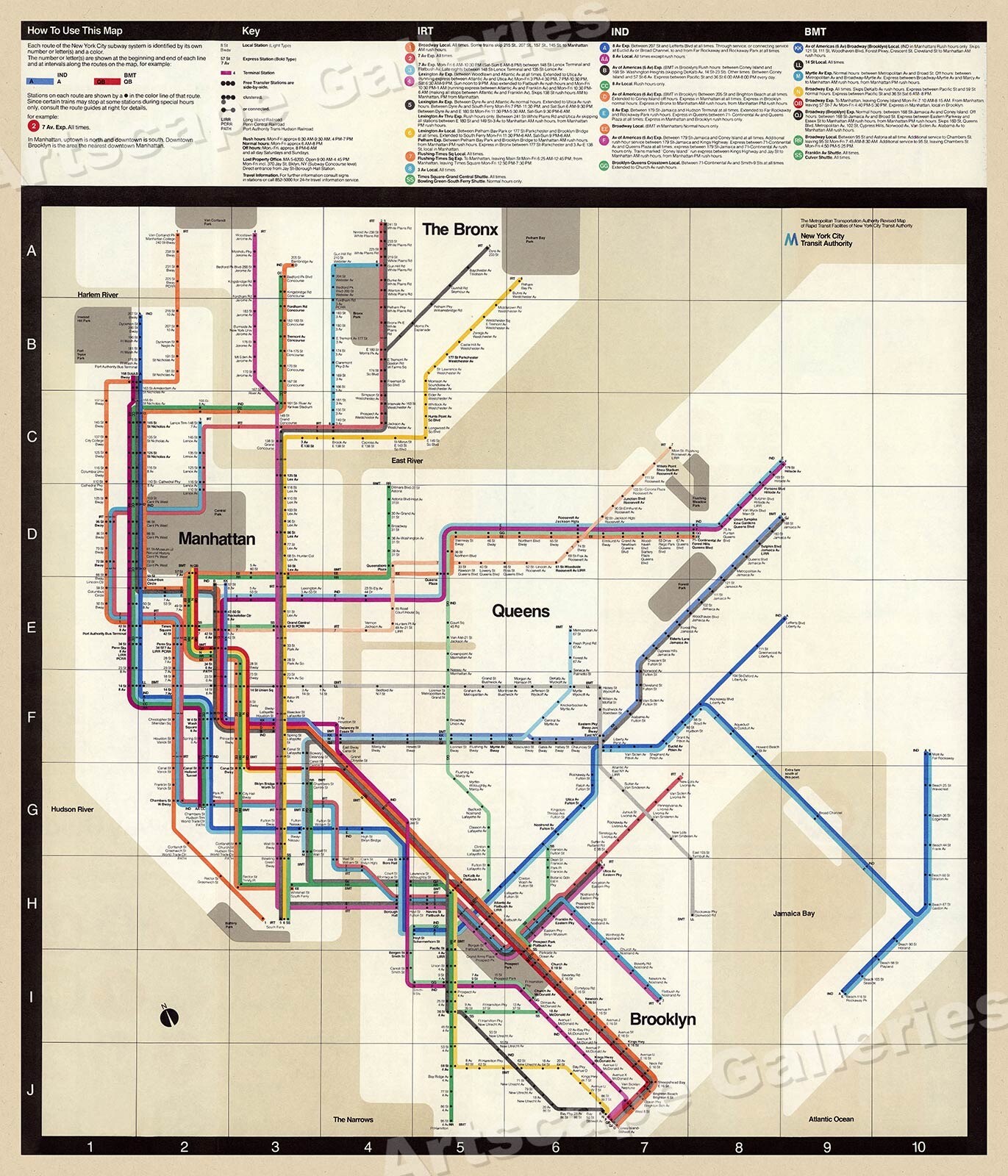 1972 Massimo Vignelli New York Subway Map - 24x28 1972 Massimo Vignelli New York Subway Map - 24x28