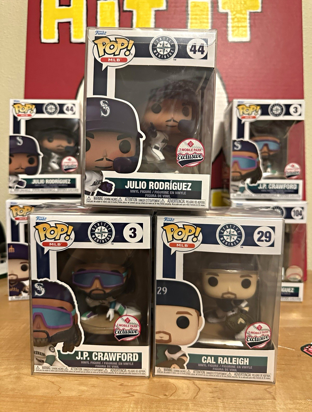 Funko Pop MLB Seattle Mariners 3-Pack Vinyl Figures T-Mobile Park Exclusive