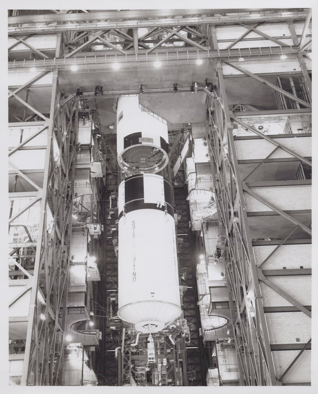 Apollo 11 Saturn V Stacking Kennedy Space Center 1969 - Original NASA Photo Apollo 11 Saturn V Stacking Kennedy Space Center 1969 - Original NASA Photo