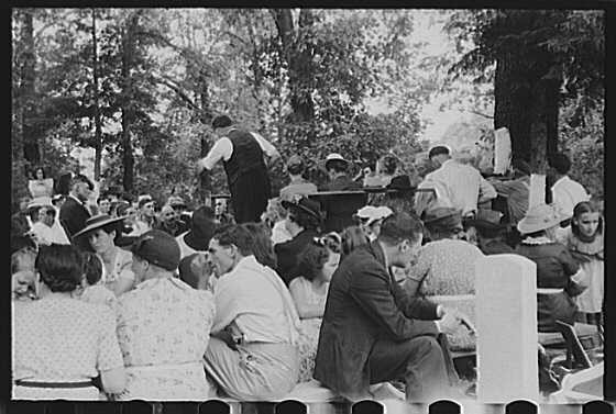 Memorial Service,Family Cemetery,Jackson,Kentucky,KY,August 1940,FSA,3