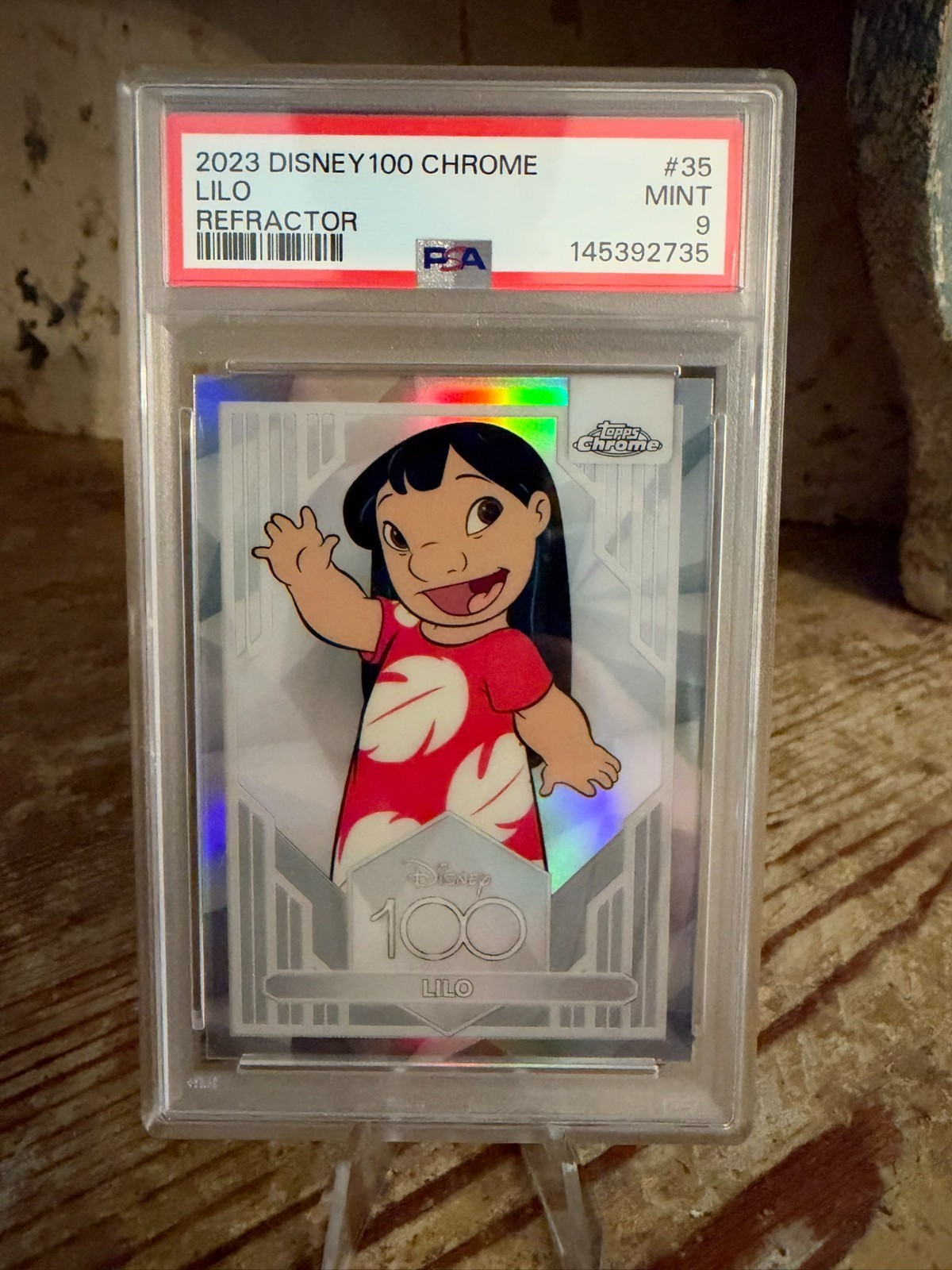 2023 TOPPS CHROME DISNEY100 REFRACTOR #35 LILO PSA 9 2023 TOPPS CHROME DISNEY100 REFRACTOR #35 LILO PSA 9