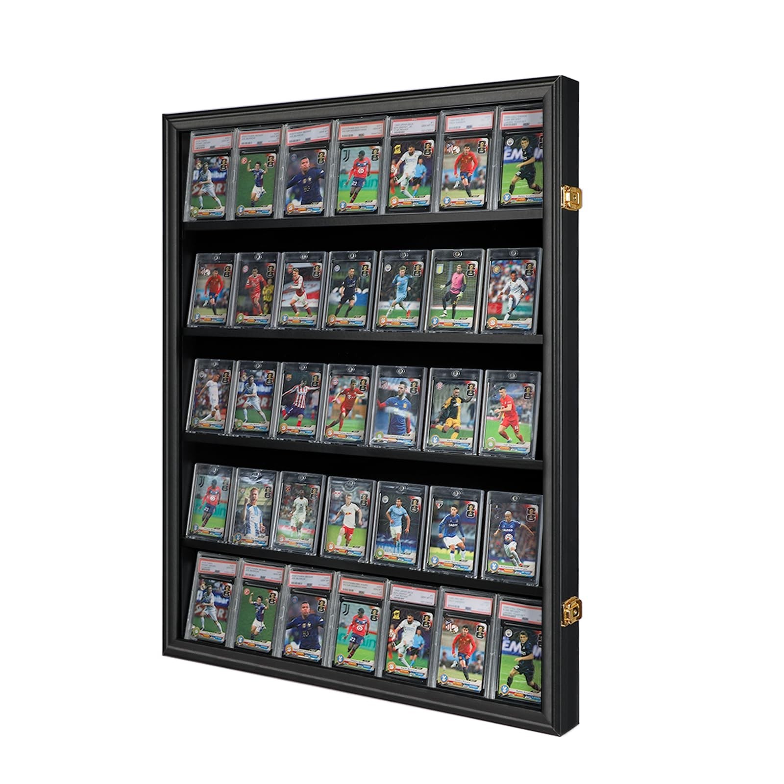 Tieeqe 35 Graded Sports Card Display Case Lockable Wall Mount Black Tieeqe 35 Graded Sports Card Display Case Lockable Wall Mount Black