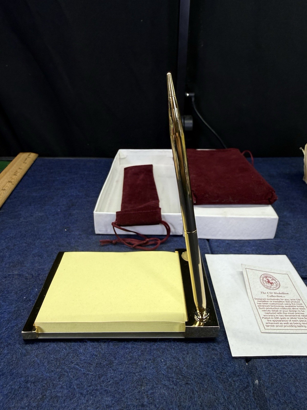Vintage Drexel University Desk Pen & Notepad Set 23K Gold Plated CSI NOS Boxed Vintage Drexel University Desk Pen & Notepad Set 23K Gold Plated CSI NOS Boxed