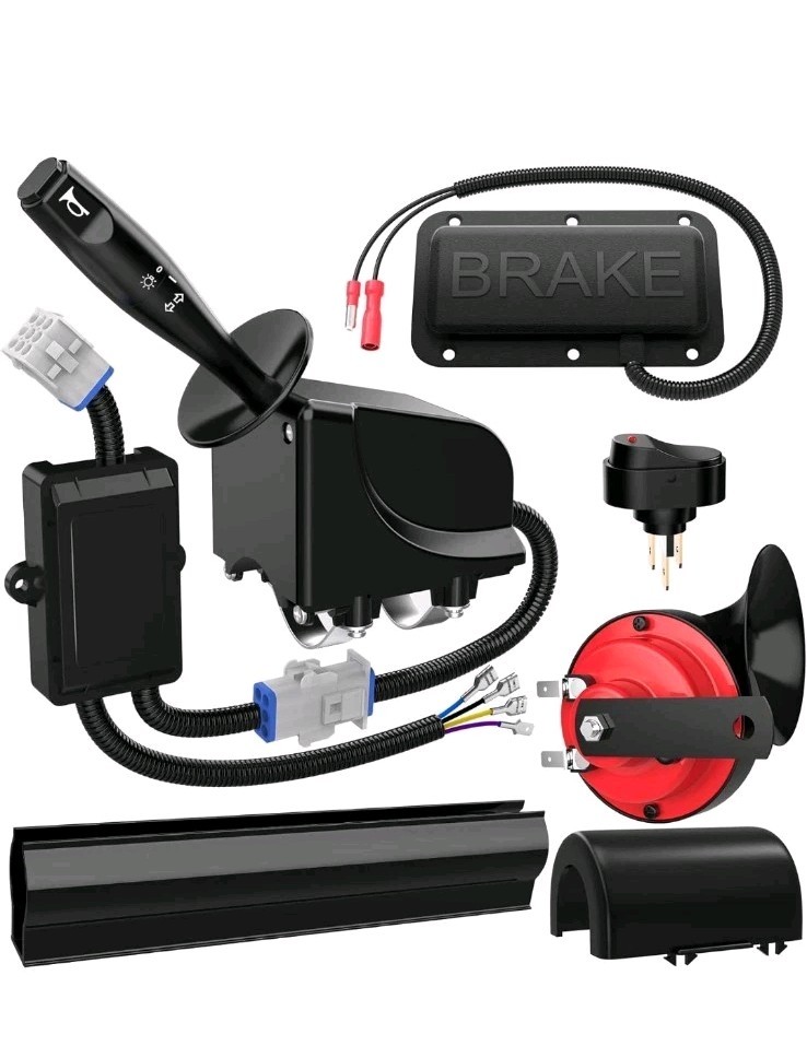 Golf Cart Turn Signal Kit with Horn, 12V Blinker Light Switch for EZGO, Yamaha