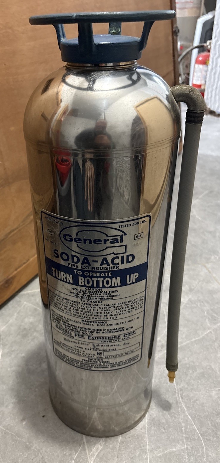 Vintage General Fire Guard Soda Acid Extinguisher ~ SS-15C ~ Blue 