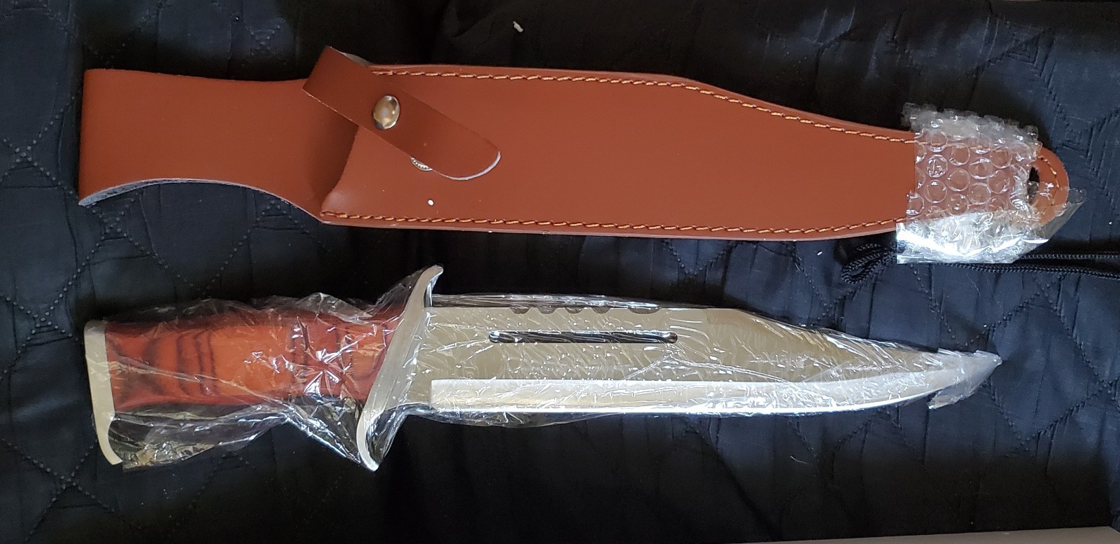 Rambo III 3 - 16" Bowie Knife With leather Sheath NEW Rambo III 3 - 16" Bowie Knife With leather Sheath NEW