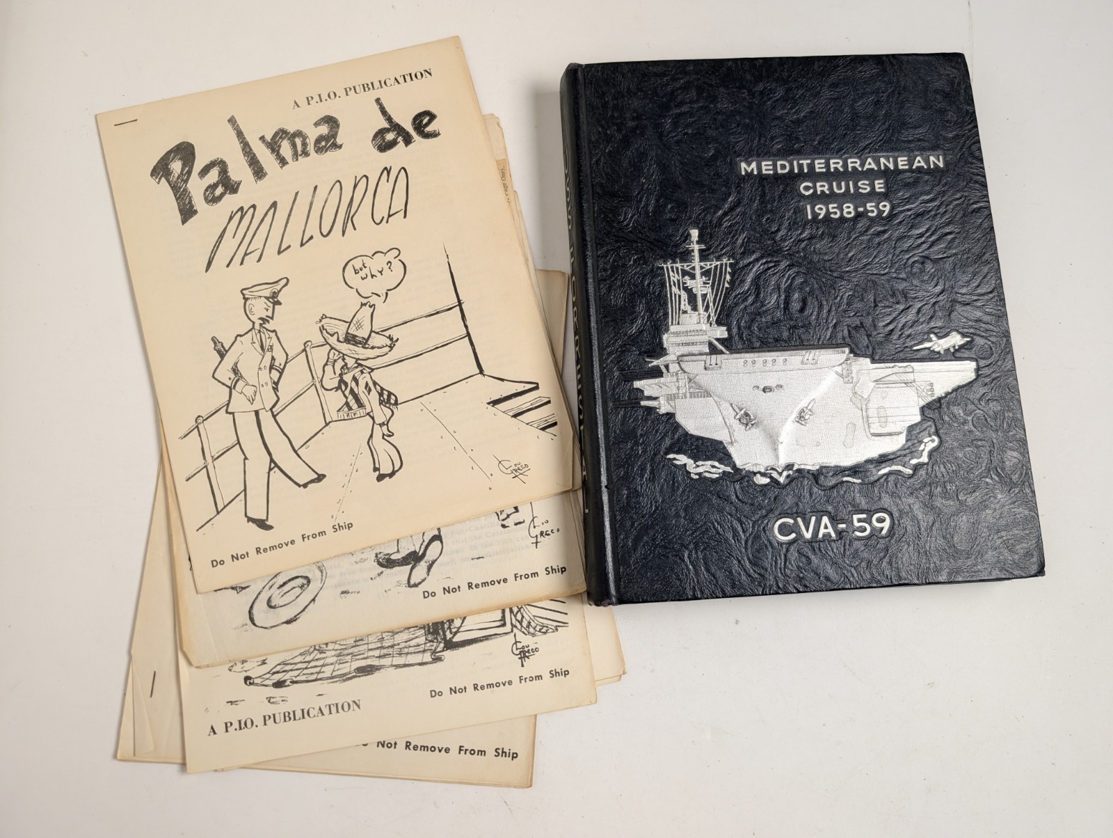 Vintage 1958-59 USS Forrestal CVA-59 Mediterranean Cruise Book PIO Port Guides Vintage 1958-59 USS Forrestal CVA-59 Mediterranean Cruise Book PIO Port Guides