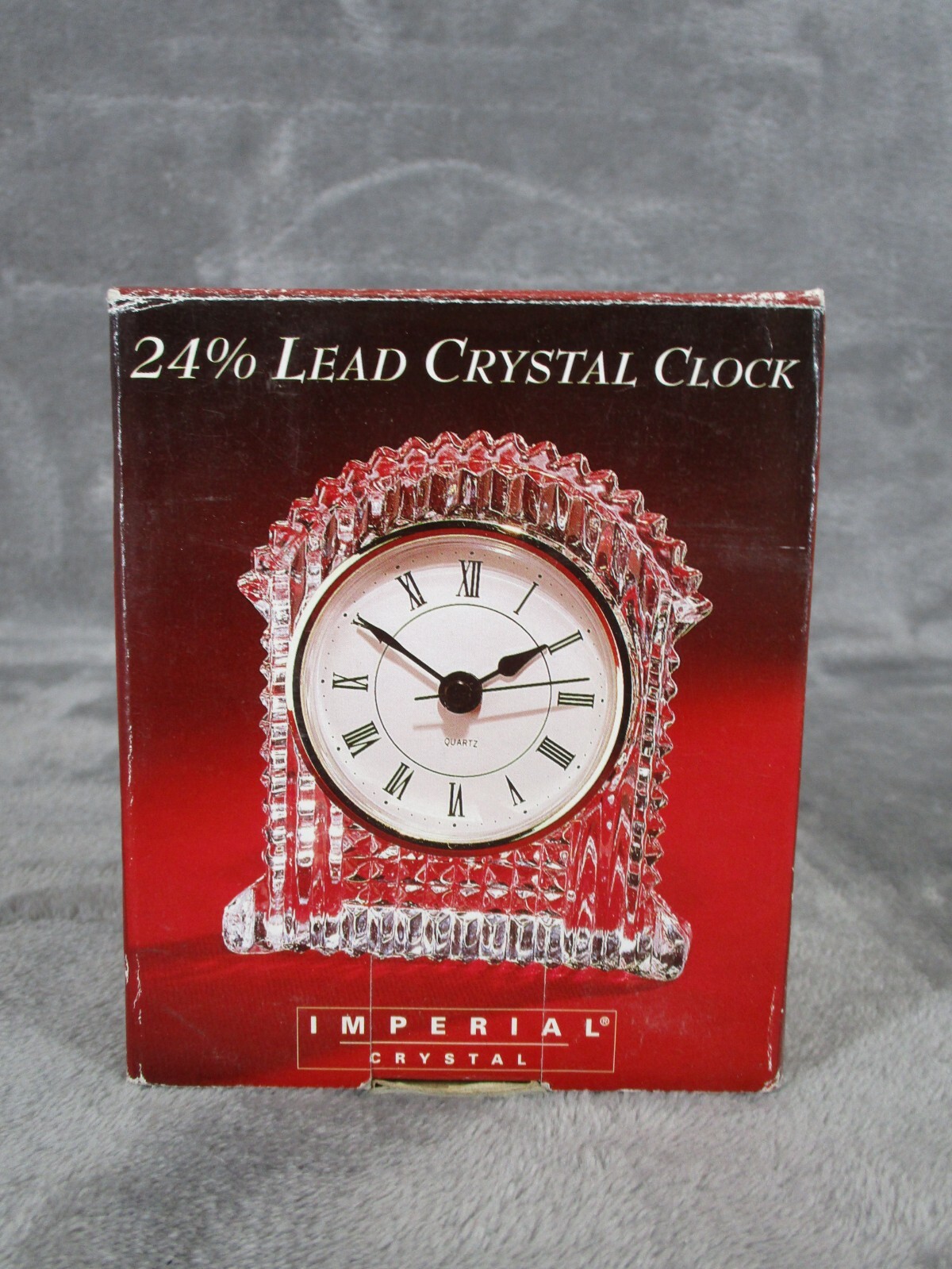Lead Crysta Imperial Grandfather Clock 24% 3 1/4" x 4" 1998 Vintage New In Box Lead Crysta Imperial Grandfather Clock 24% 3 1/4" x 4" 1998 Vintage New In Box