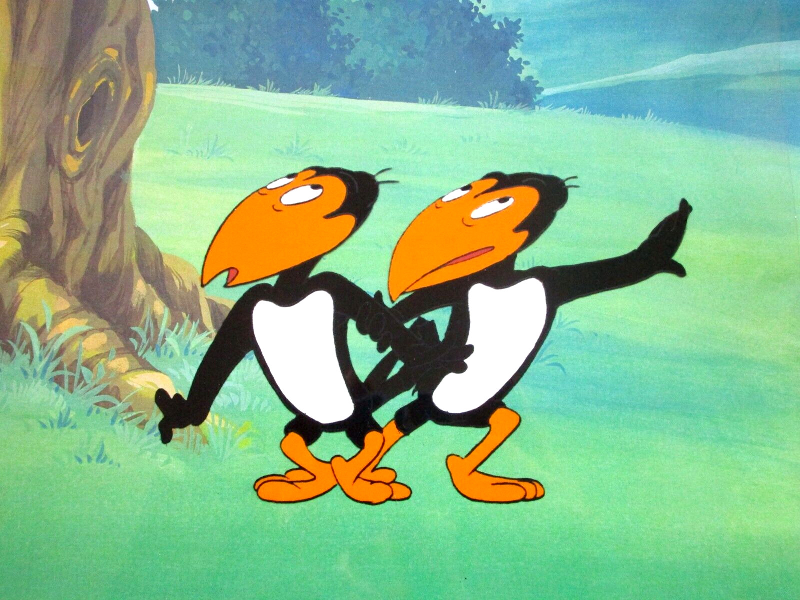 HECKLE and JECKLE 1979 FIlmation ORIGINAL ANIMATION PRODUCTION CEL bird magpie HECKLE and JECKLE 1979 FIlmation ORIGINAL ANIMATION PRODUCTION CEL bird magpie