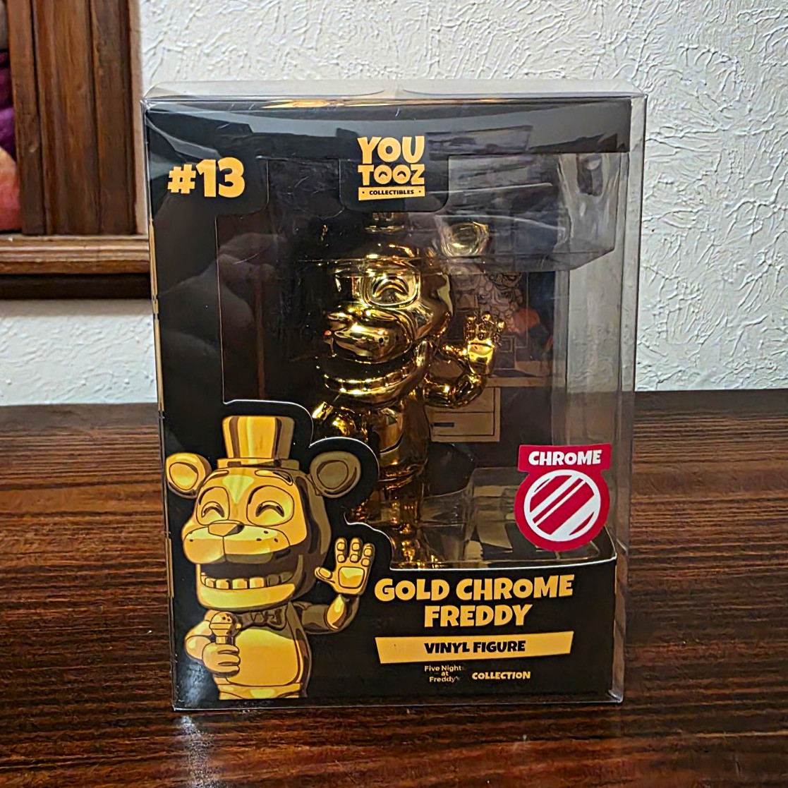Youtooz Five Nights at Freddy's Gold Chrome Freddy Vinyl Figure #13