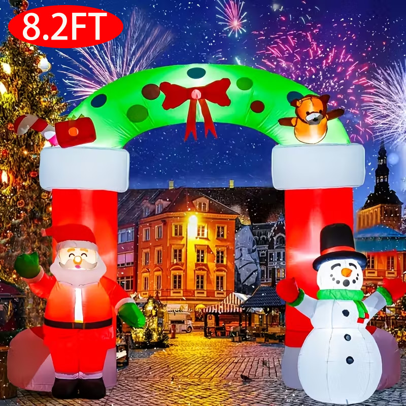 8.2FT Christmas Inflatable Archway Inflatable Santa Claus Snowman Indoor Outdoor 8.2FT Christmas Inflatable Archway Inflatable Santa Claus Snowman Indoor Outdoor