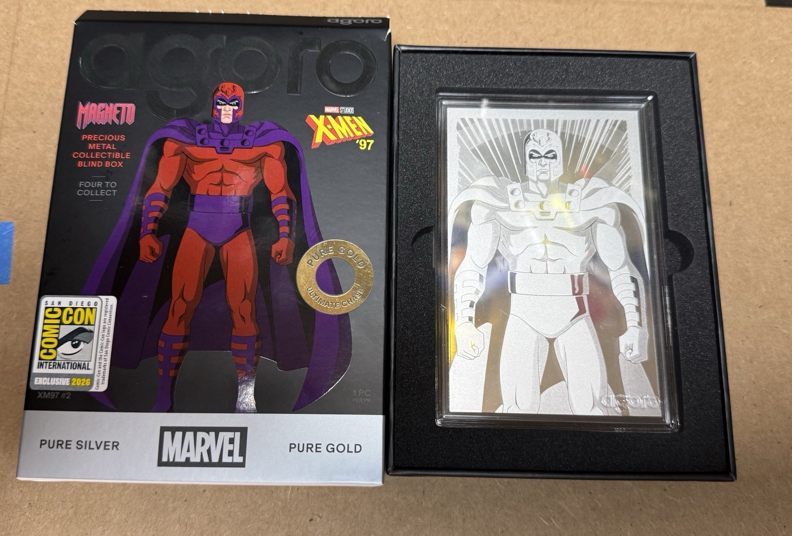 2026 SDCC Agoro Marvel X-Men '97 Magneto Blind Pure Silver Foil Tier 3 017/180