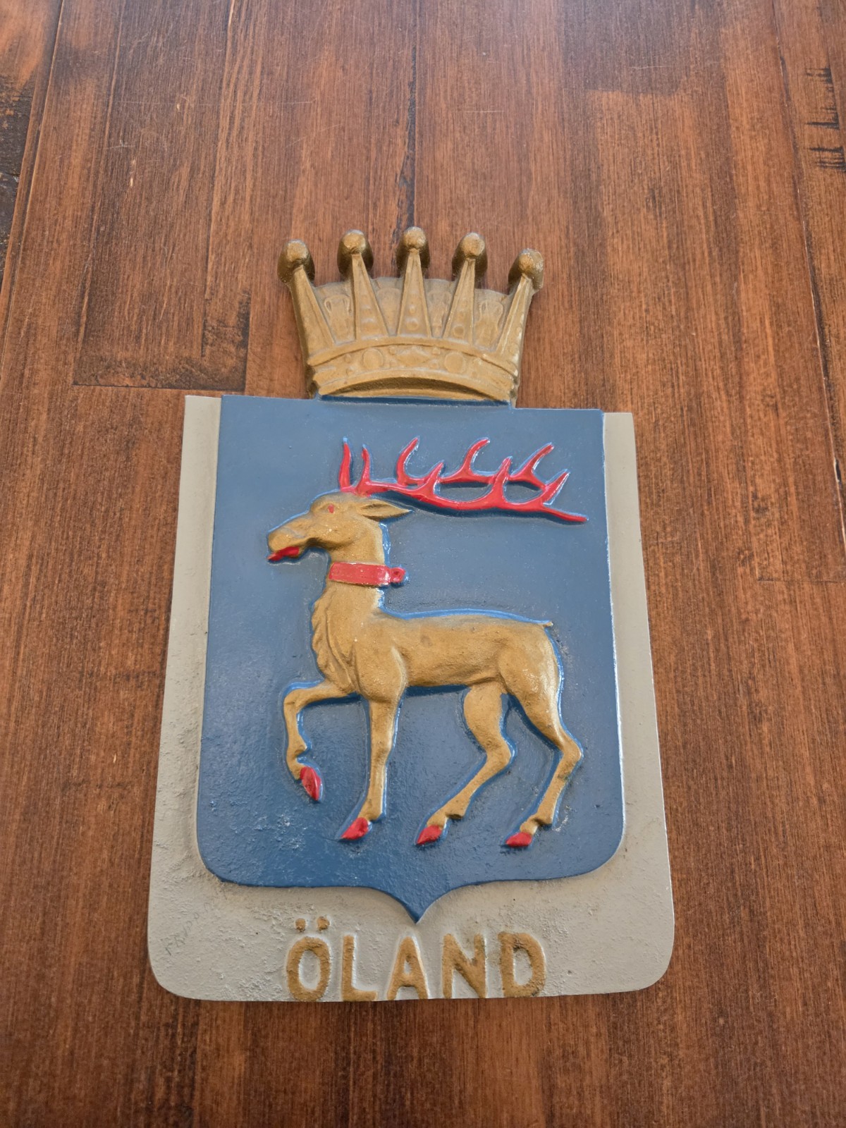 Vintage Metal Wall Plaque Coat Of Arms Oland Vintage Metal Wall Plaque Coat Of Arms Oland