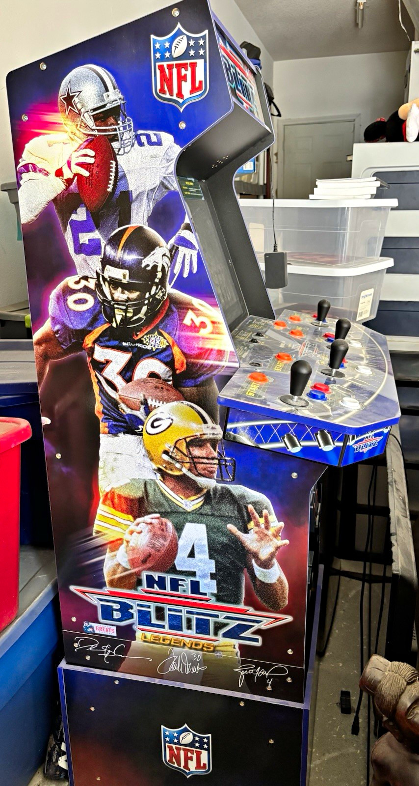 Arcade1Up NFL Blitz Reproduction Upright Arcade Cabinet w/ Control Panel Arcade1Up NFL Blitz Reproduction Upright Arcade Cabinet w/ Control Panel