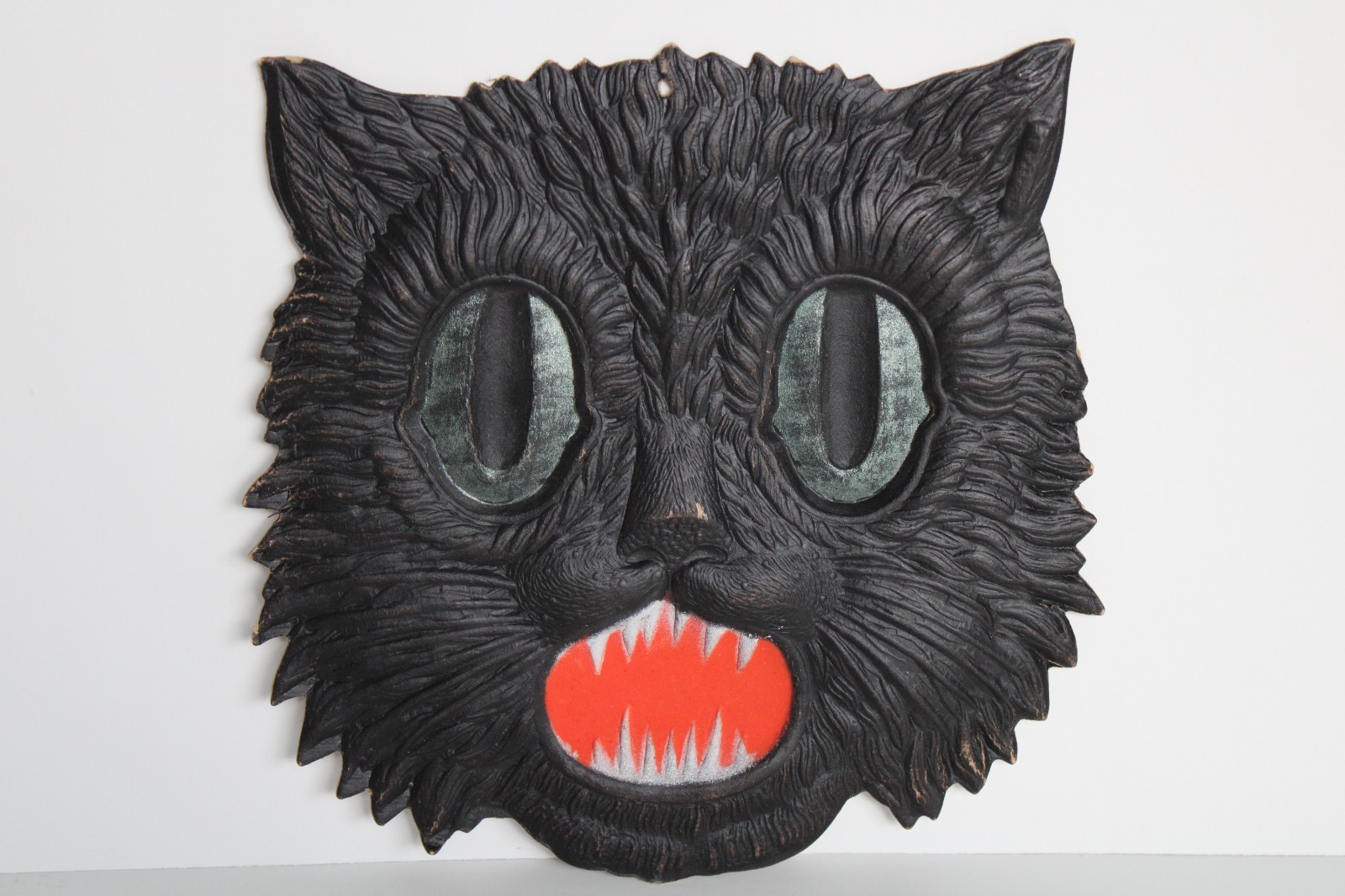Vintage 1920's Germany Halloween Black Cat Embossed Die Cut Decoration Vintage 1920's Germany Halloween Black Cat Embossed Die Cut Decoration