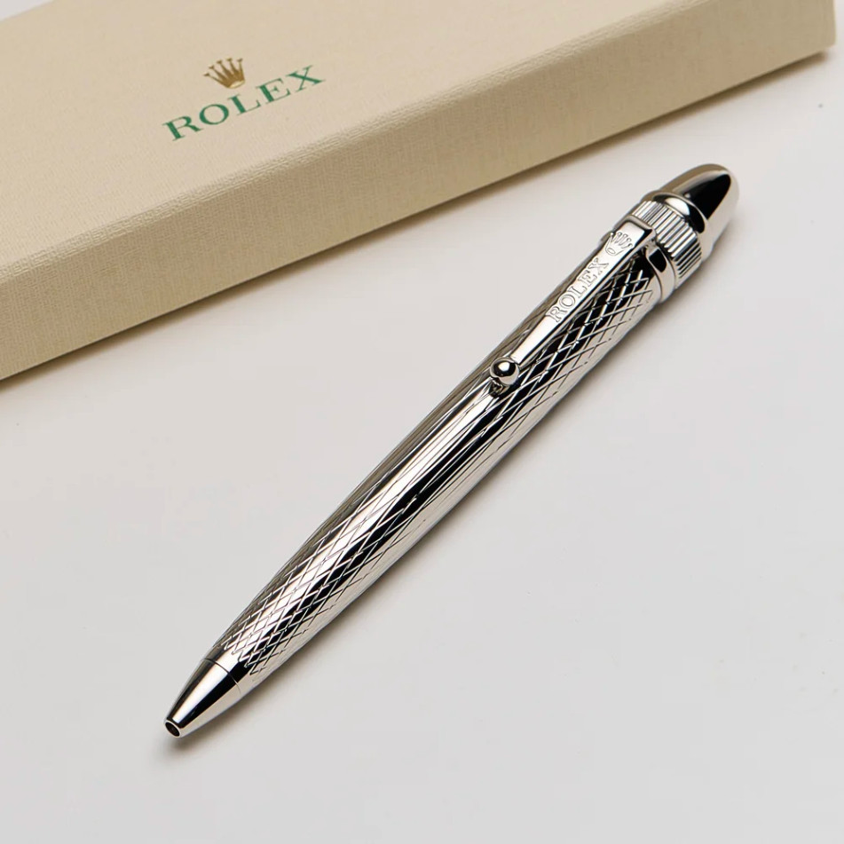 ROLEX VINTAGE-STYLE PALLADIUM-FINISH BALLPOINT PEN, NEW BOXED, AD VIP GIFT ROLEX VINTAGE-STYLE PALLADIUM-FINISH BALLPOINT PEN, NEW BOXED, AD VIP GIFT