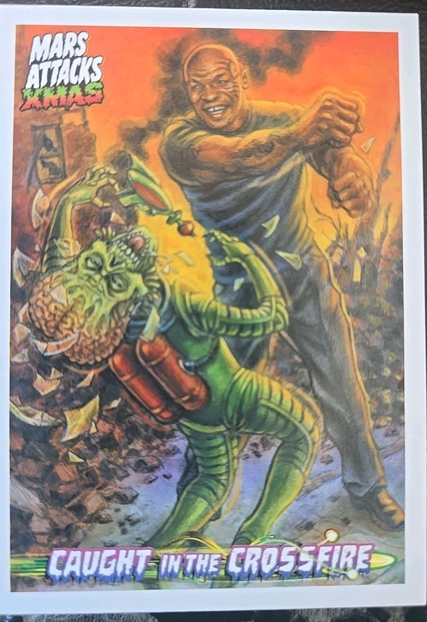 2026 Topps Mars Attacks Xmas Caught in the Crossfire Mike Tyson CC-MS