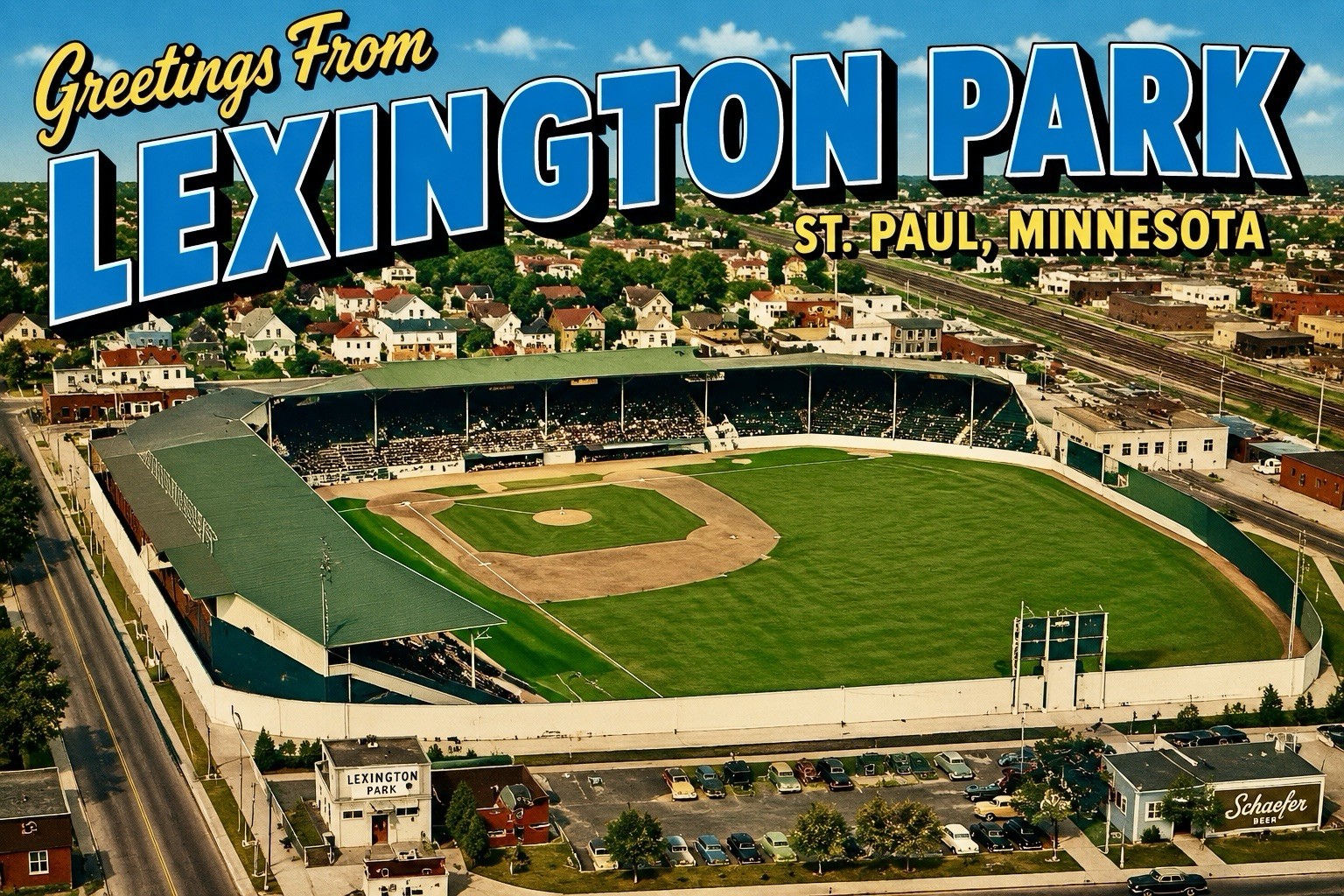 MODERN Postcard - Lexington Park St. Paul Minnesota Baseball Stadium C830 MODERN Postcard - Lexington Park St. Paul Minnesota Baseball Stadium C830