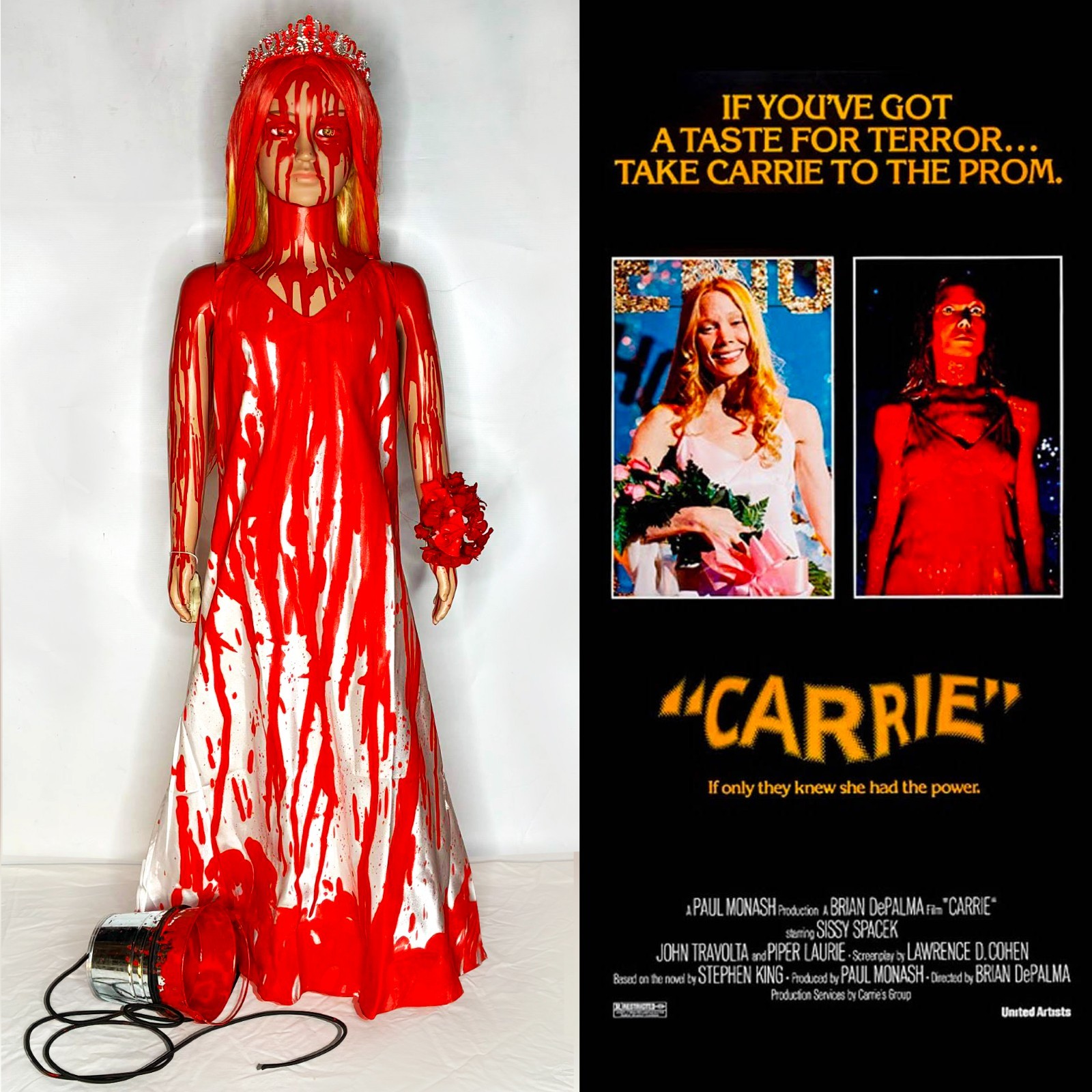 Carrie White LARGE 46" Horror Movie Character Doll OOAK by Erika's Emporium #46 Carrie White LARGE 46" Horror Movie Character Doll OOAK by Erika's Emporium #46