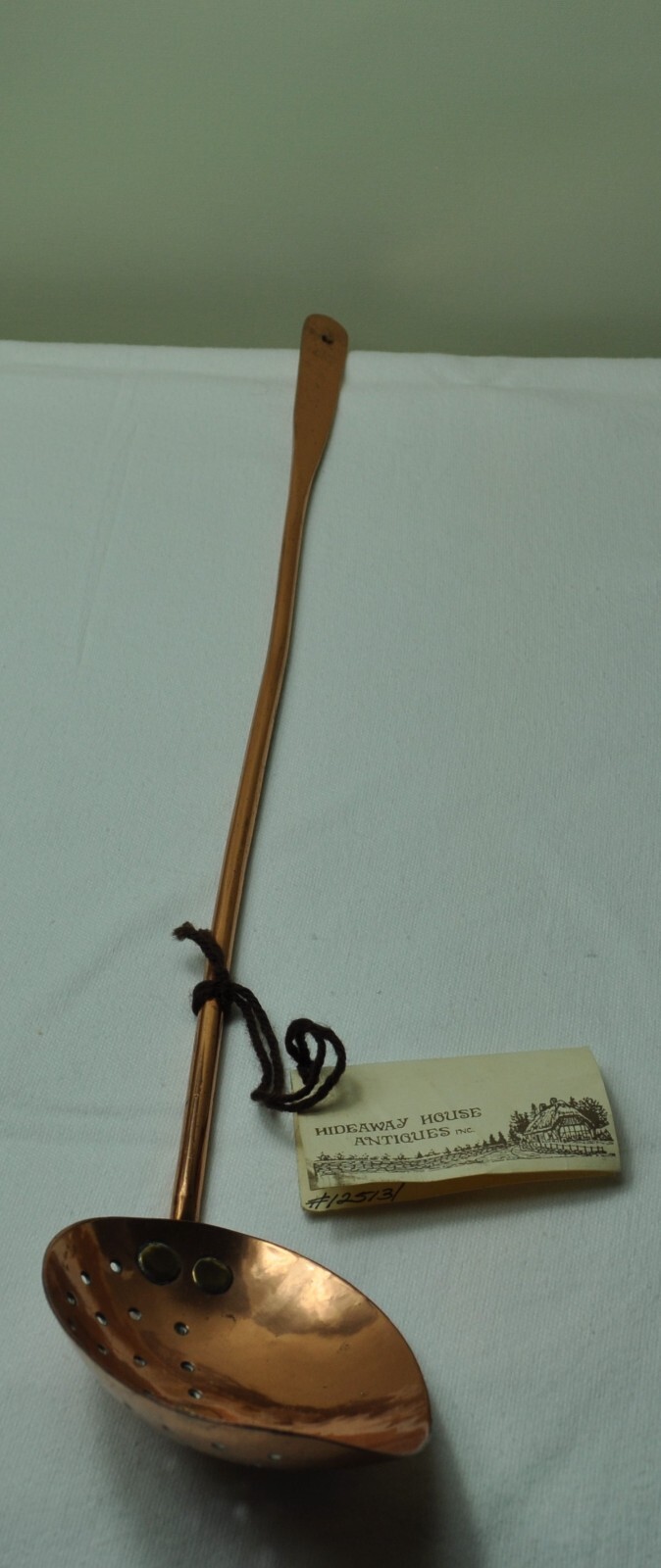 Vintage 25 1/2" English Copper Ladle - Circa 1840