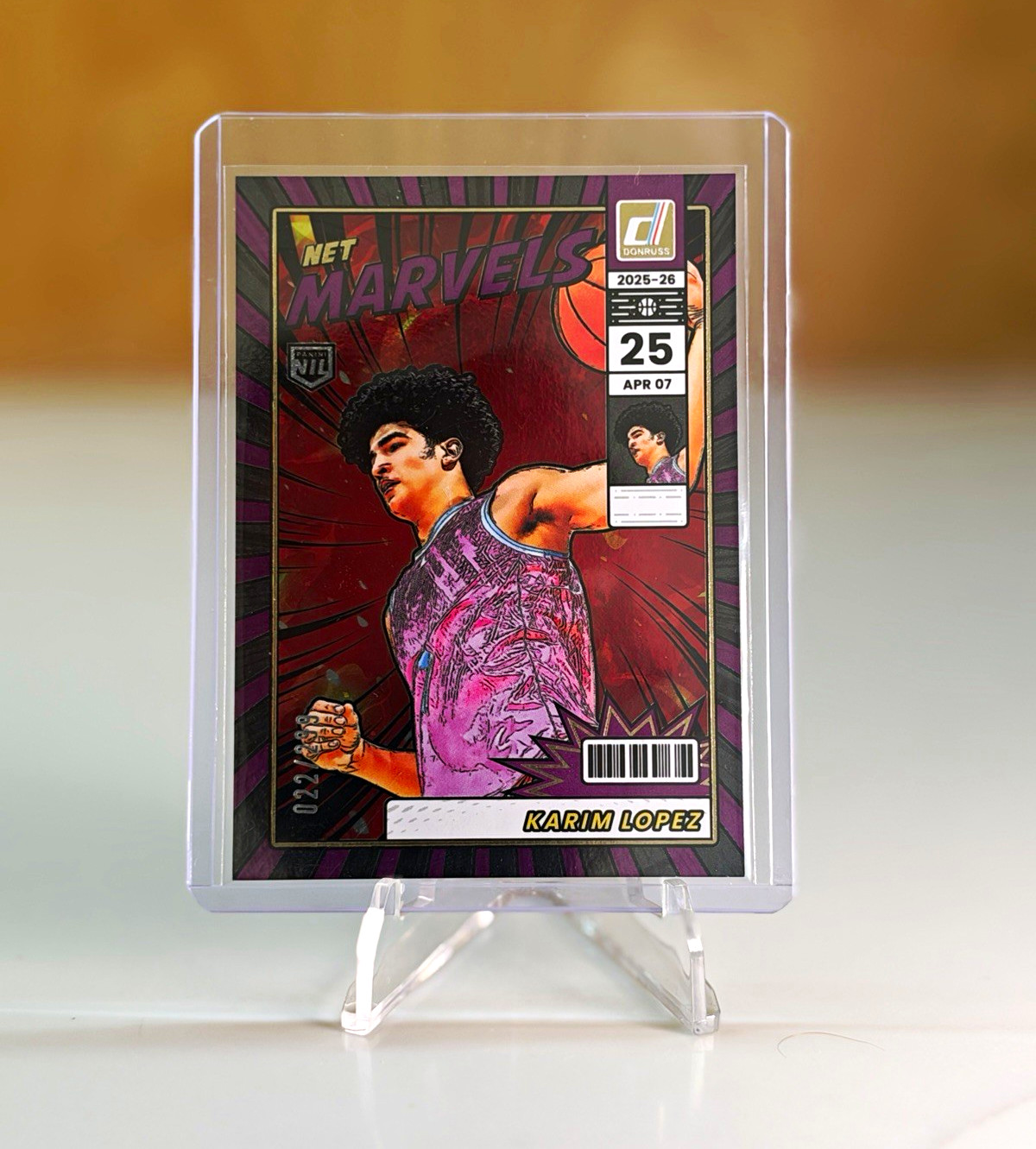 Panini 2025-26 Donruss Basketball Net Marvels Insert #20 Karim Lopez Card /299 Panini 2025-26 Donruss Basketball Net Marvels Insert #20 Karim Lopez Card /299