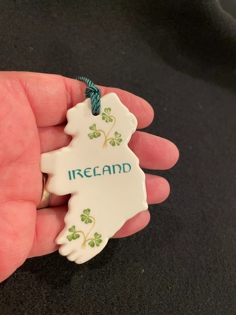 VNT Donegal Belleek Parian China Map of Ireland Christmas Ornament 2X3" VNT Donegal Belleek Parian China Map of Ireland Christmas Ornament 2X3"