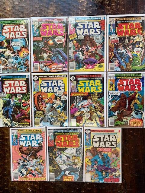 Star Wars Bronze-Age Comic Book Lot, 5-16, VF/NM, Marvel, 1977..