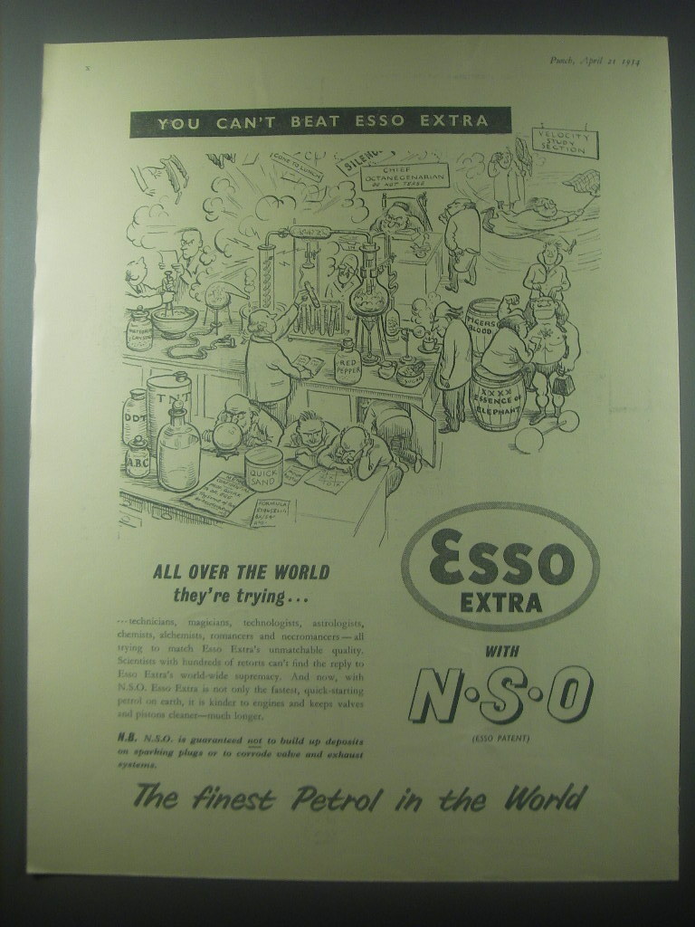 1954 Esso Extra Petrol Advertisement - You can't beat Esso Extra 1954 Esso Extra Petrol Advertisement - You can't beat Esso Extra